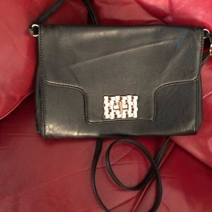 Rampage black patent leather clutch purse